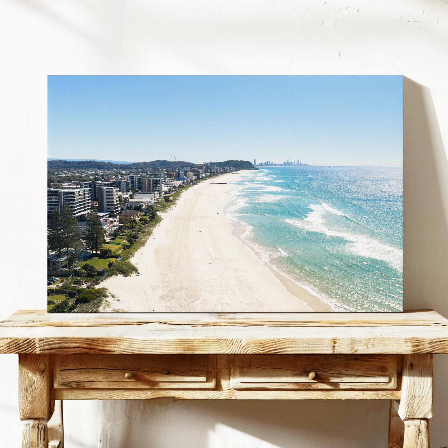 Palm Beach North Canvas Wall Art Gold Coast