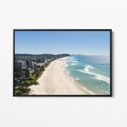 Palm Beach North Black Framed Canvas