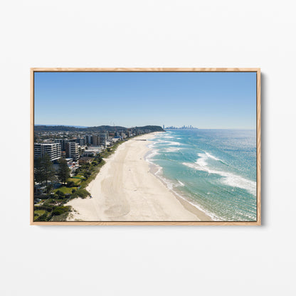 Palm Beach North Oak Framed Canvas