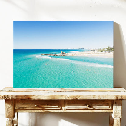 Palm Beach Surfers Rock Outcrop Wall Art QLD