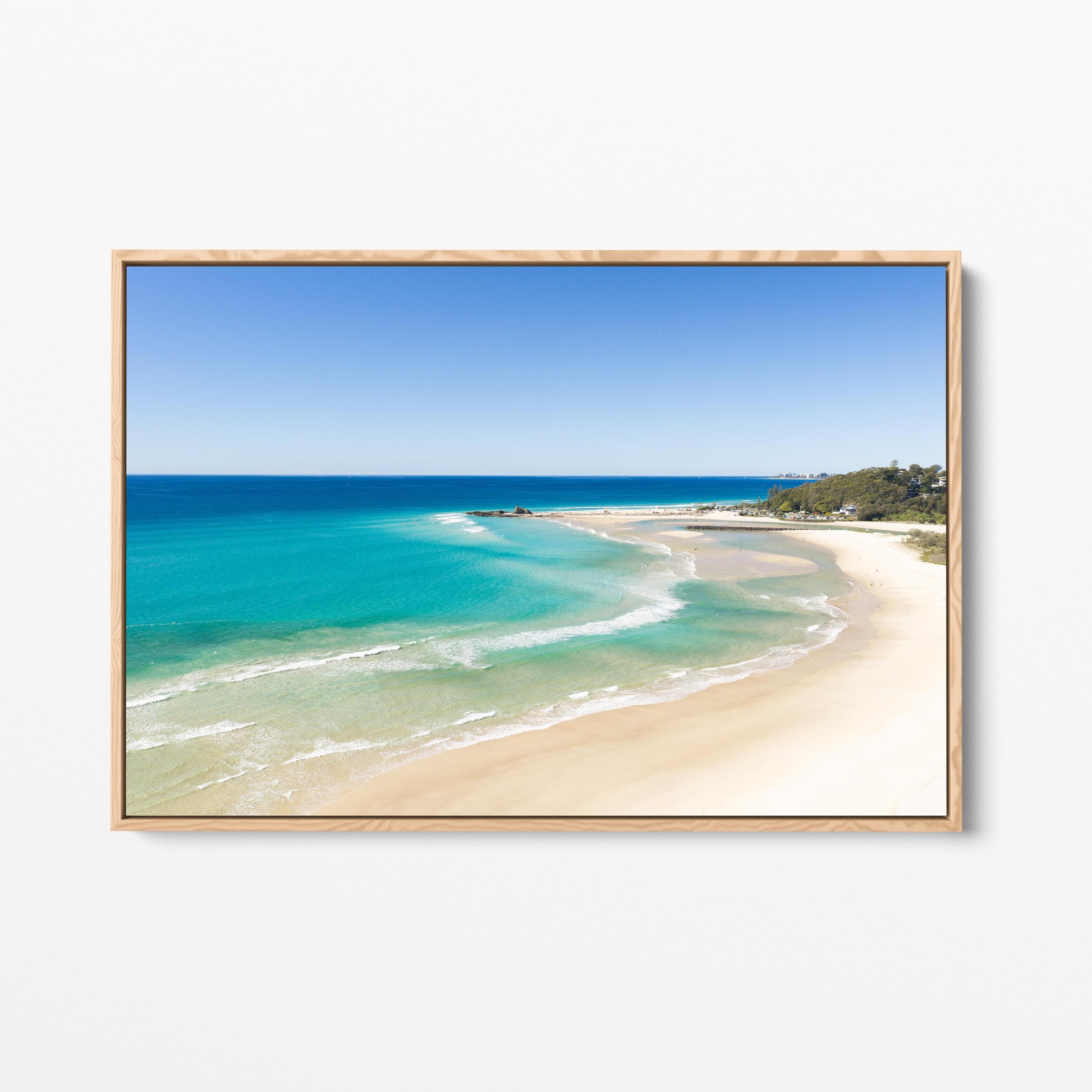 Palm Beach Sandbar Oak Framed Canvas