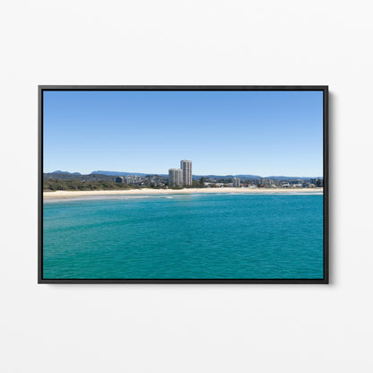 Palm Beach Skyline Black Framed Canvas