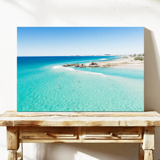 Palm Beach Surfers Skyline Canvas Art Gold Coast