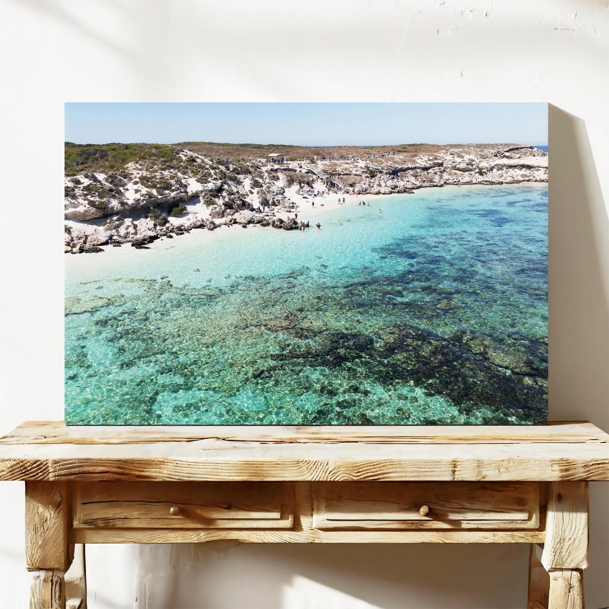 Salmon Bay aerial canvas print Rottnest Island
