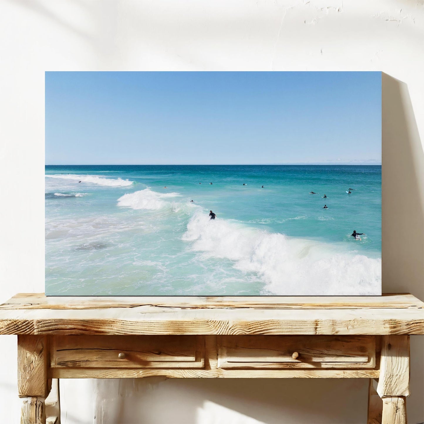 Scarborough surfers aerial photographic print Perth