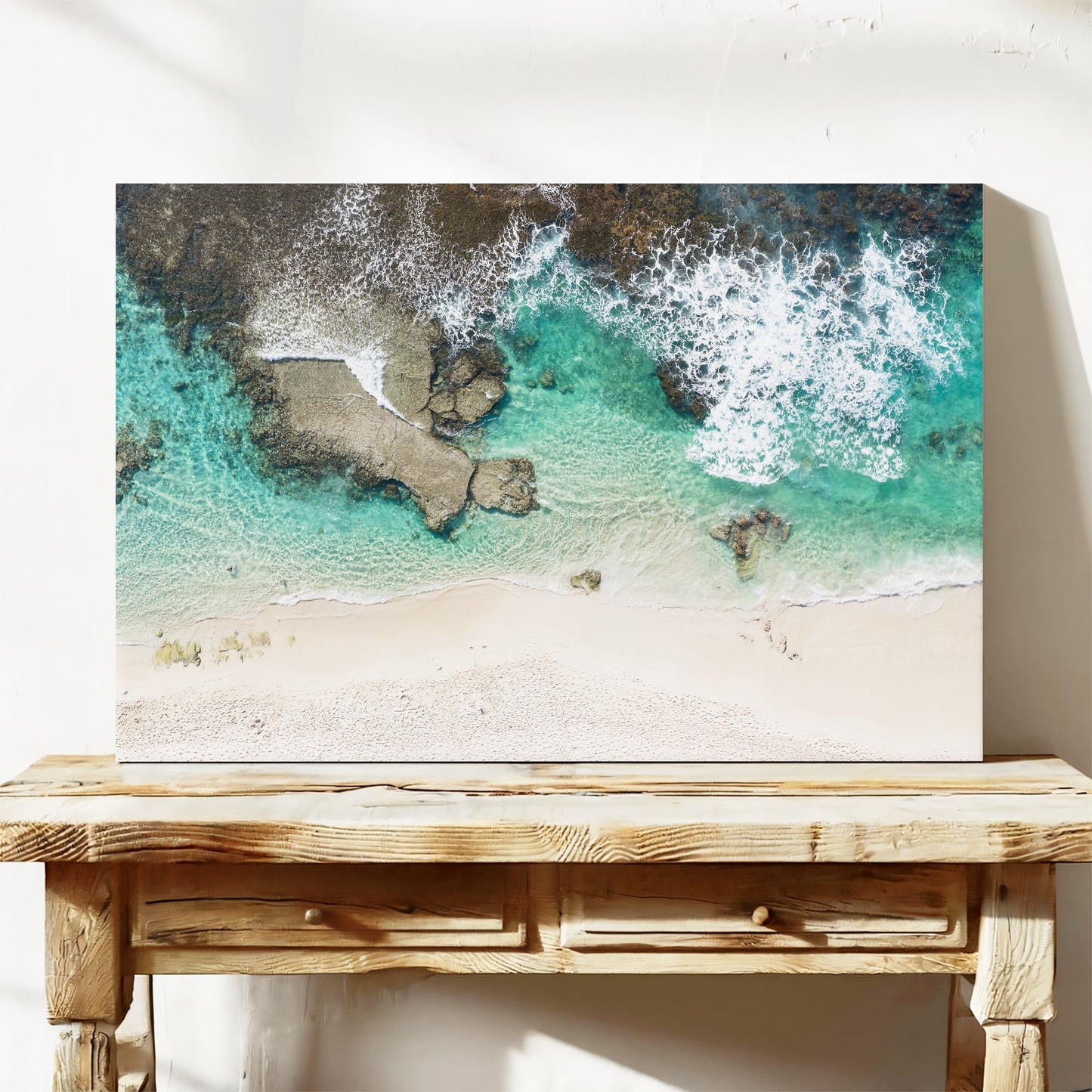 Yallingup rock shelf aerial photography print WA