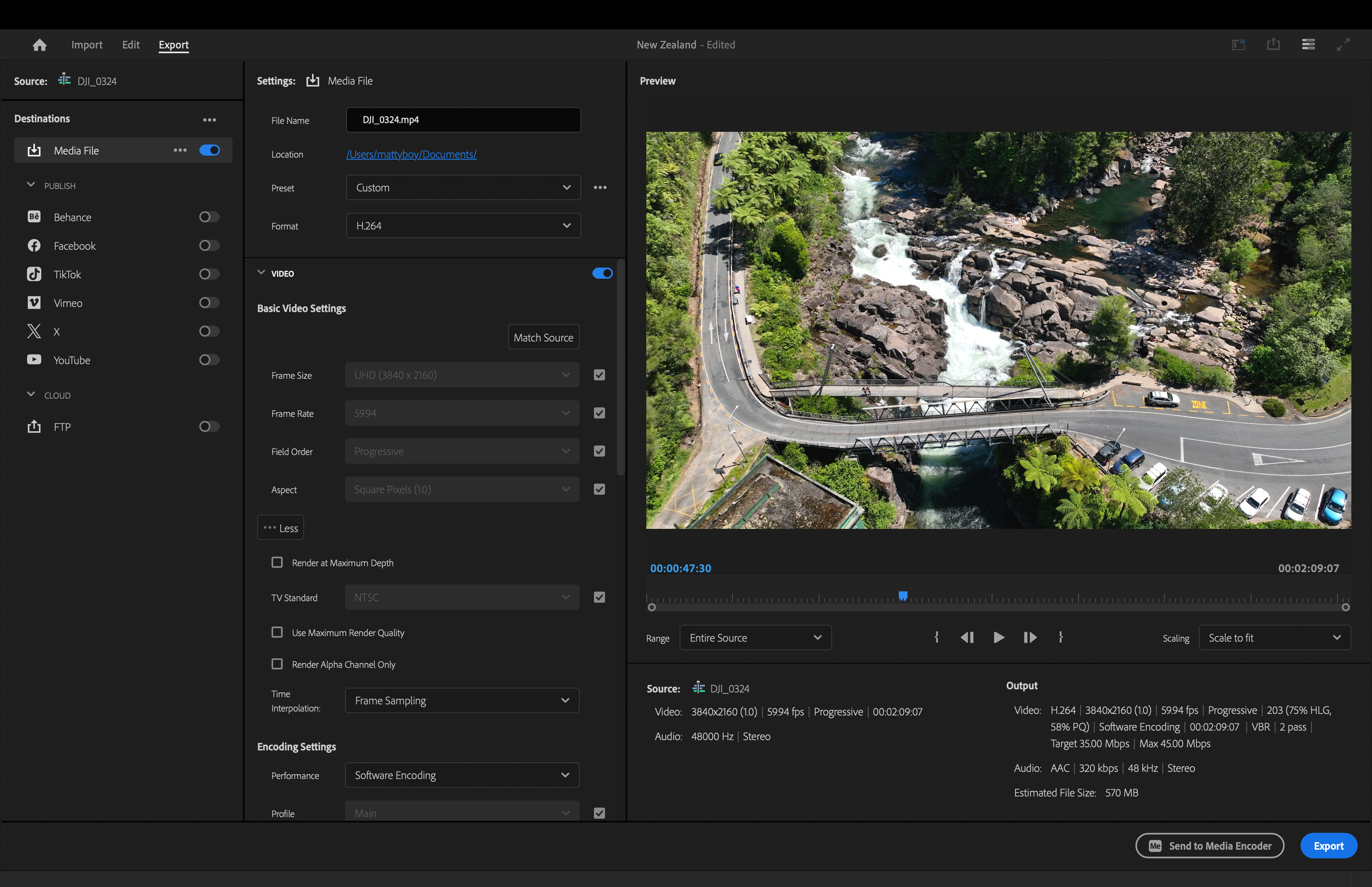 Premiere Pro Export Settings