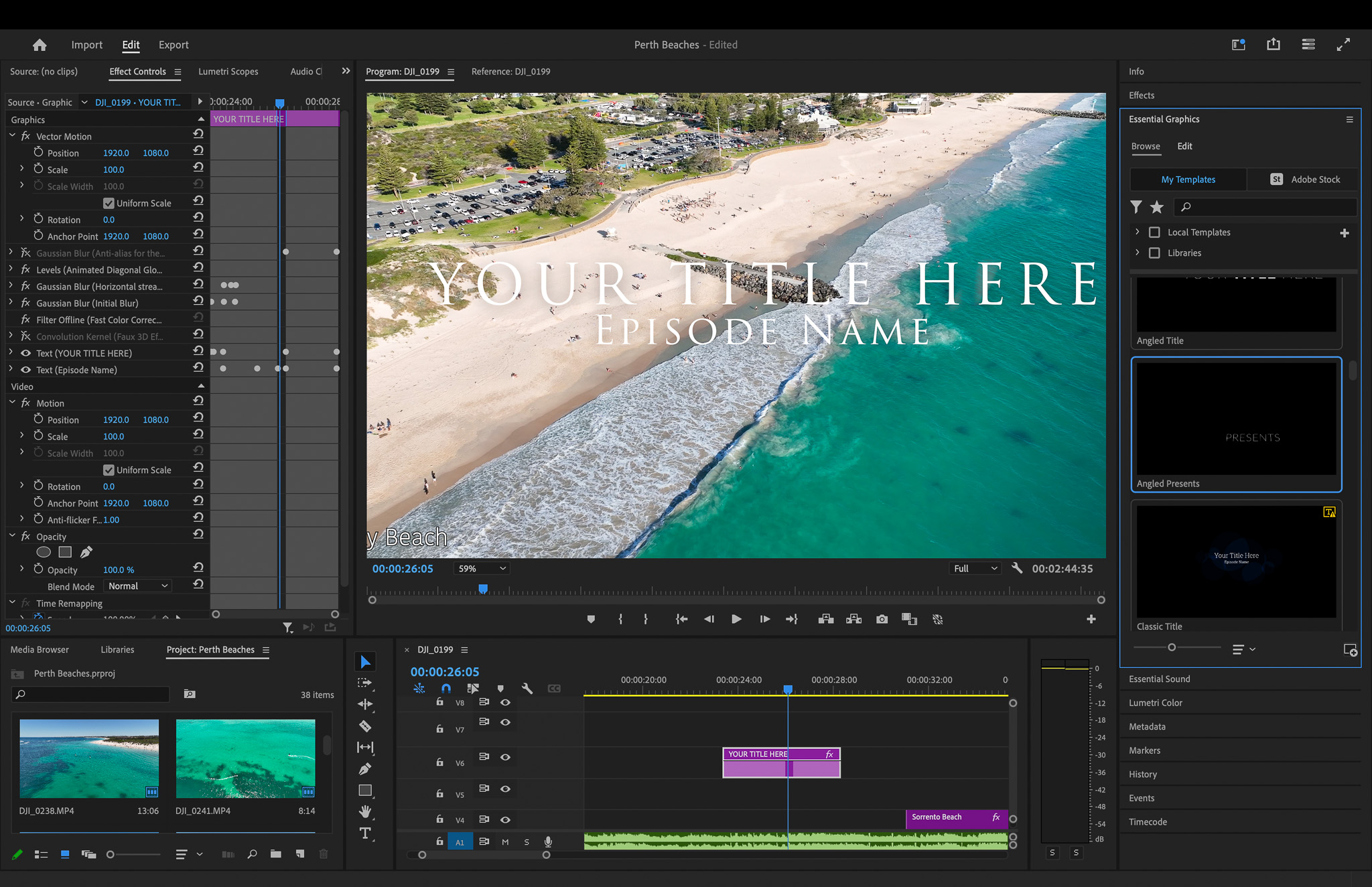 Adding text templates premiere pro