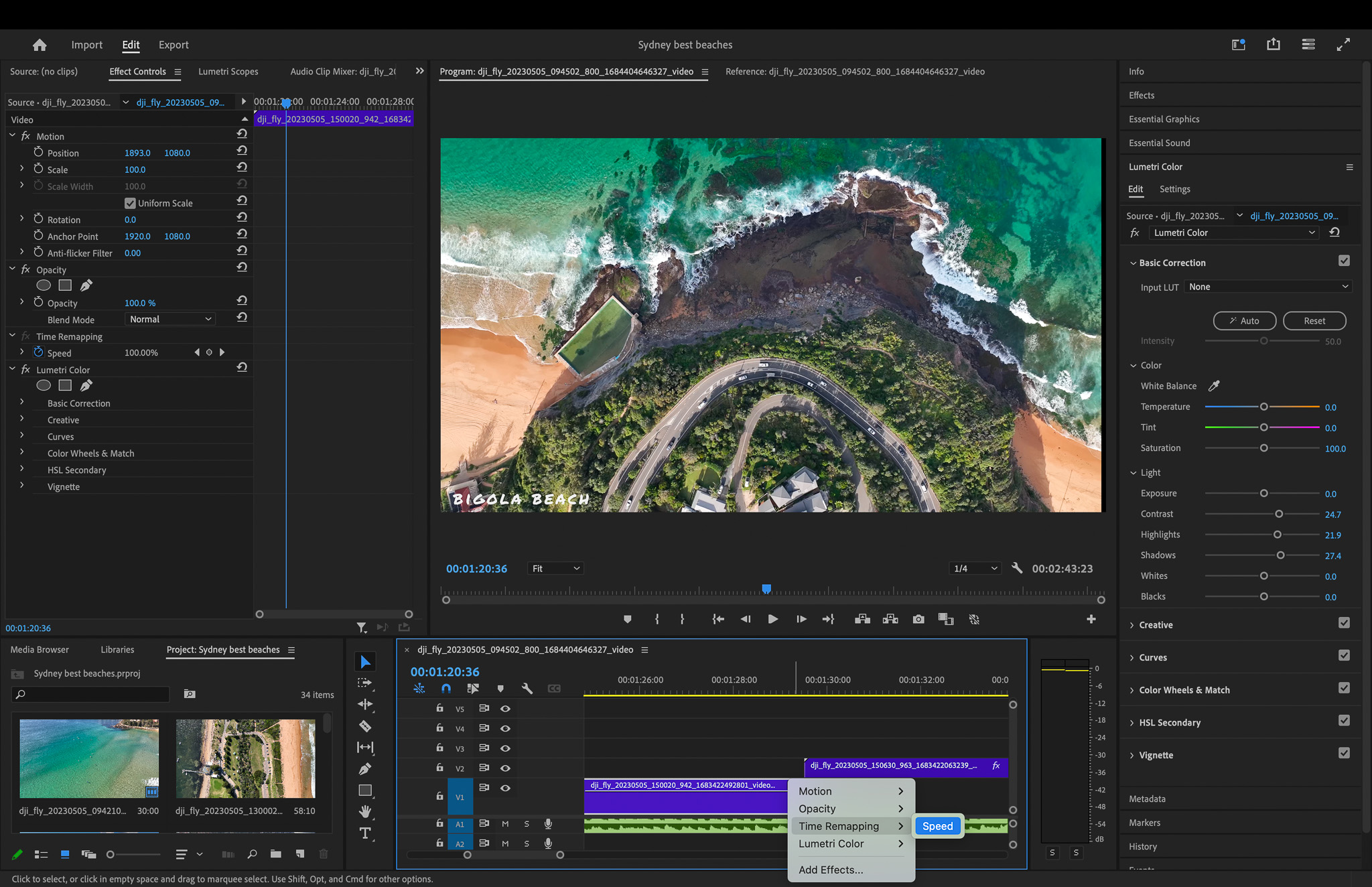 time remapping Premiere Pro