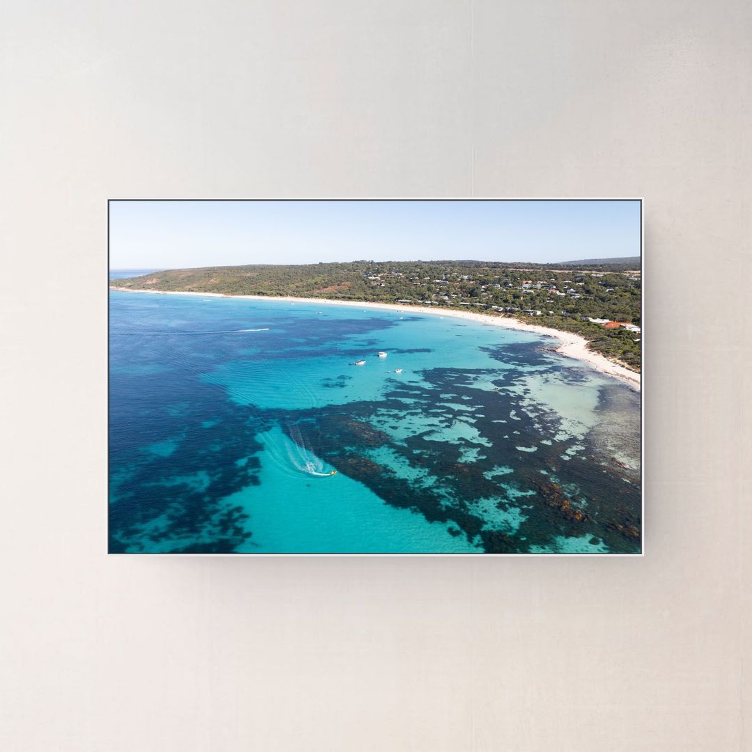 Bunker Bay White Frame Art