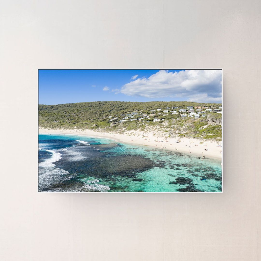 Yallingup Beach White frame Art