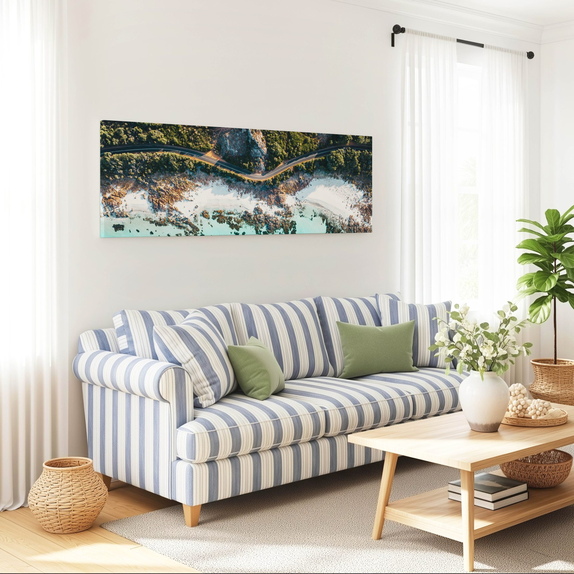 Dunsborough Beach Panoramic Art living room Dunsborough Beach Panoramic Art living room
